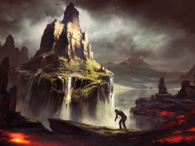 From Dust concept paradise island