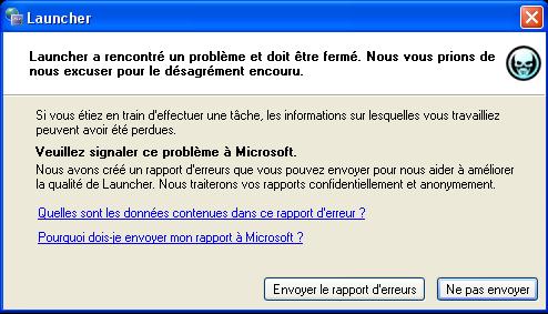 setup.exe a rencontre un probleme et doit fermer